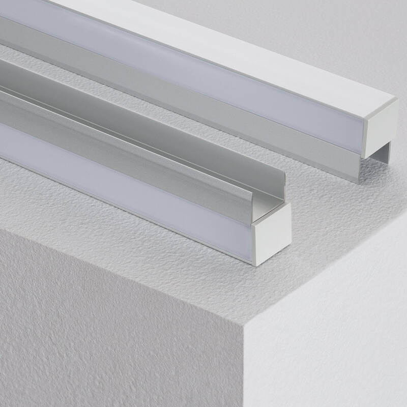 Perfil Aluminio Estantería para Tira LED hasta 12 mm