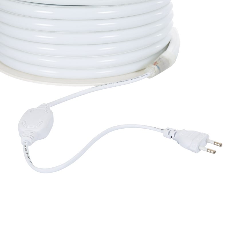 Tira LED Neón Regulable 220V BOBINA 50m Blanco Neutro Semicircular 180 9W/m Corte 100cm IP67