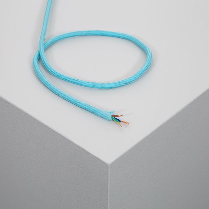 Cable Textil Eléctrico Azul