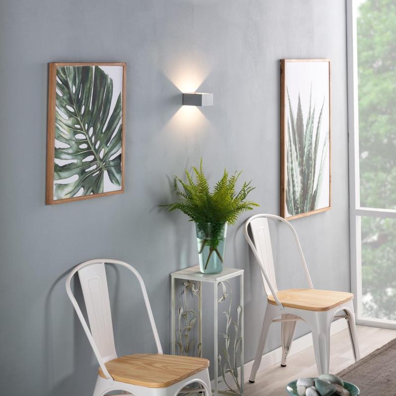 Aplique de Pared LED 6W de Aluminio Iluminación Doble Cara Lico Gris