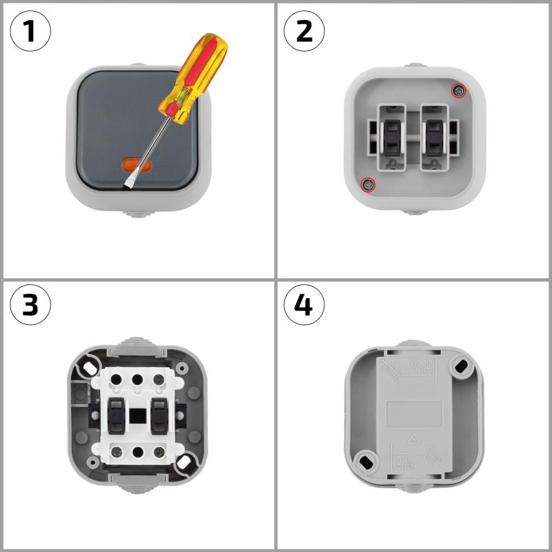 Interruptor Simple con Indicador Luminoso IP54