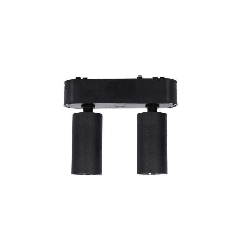 Foco Carril LED Magnético 25mm SuperSlim Doble 10W 48V Negro