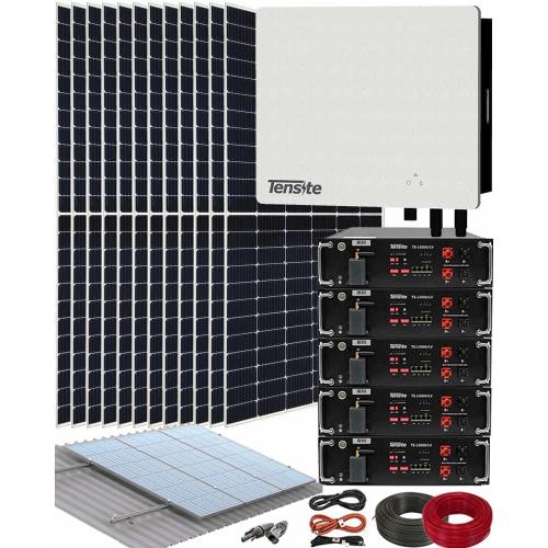 Kit Solar Autoconsumo Fotovoltaico con 5 Baterías LV Tensite