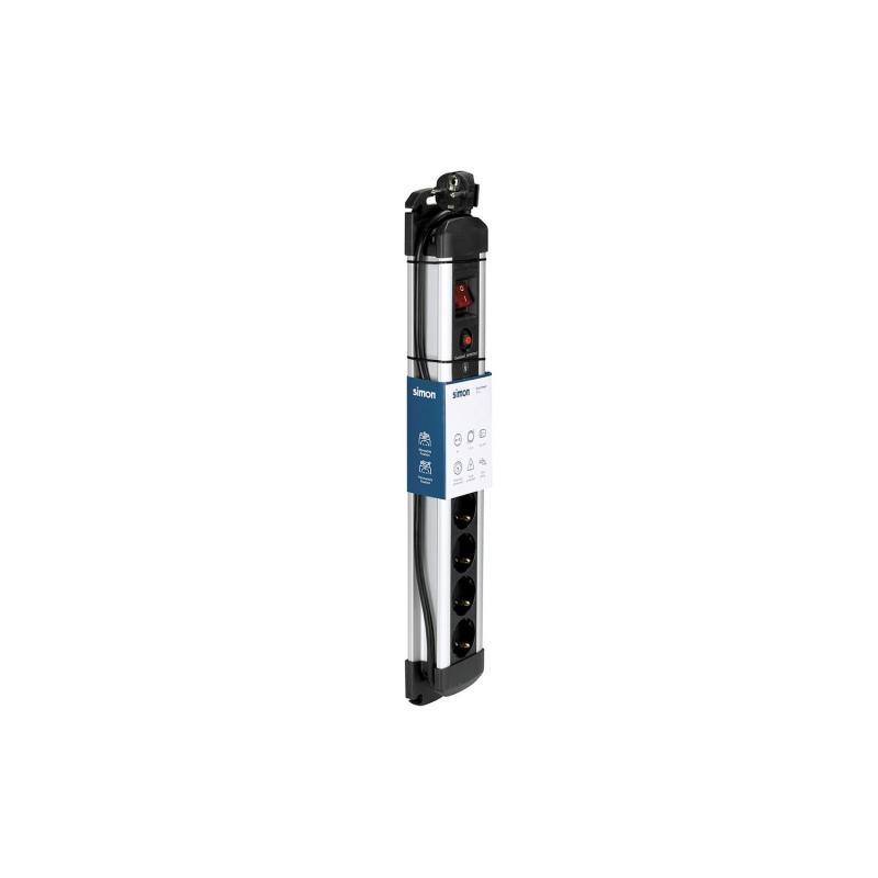 Base Múltiple Extrapower 6 Enchufes Tipo F Schuko 1.5m SIMON BM539225