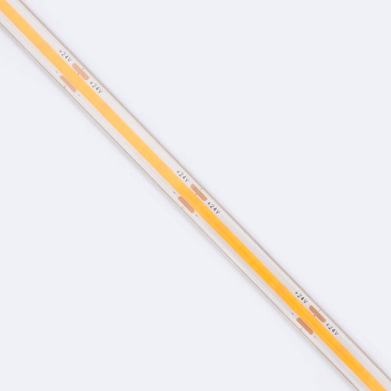Tira LED 24V COB 320 LED/m 5m 10W/m 1000lm/m Ancho 10mm Corte 5cm IP65 CRI90