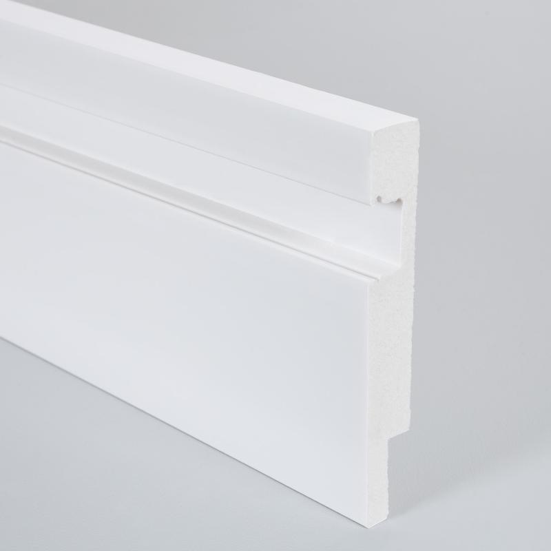 Moldura Rodapié para Tira LED Modern con Tapa Continua
