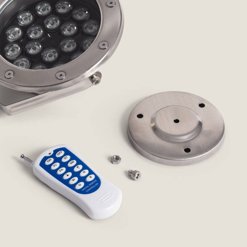 Foco Sumergible LED RGB 18W Superficie 12V DC IP68