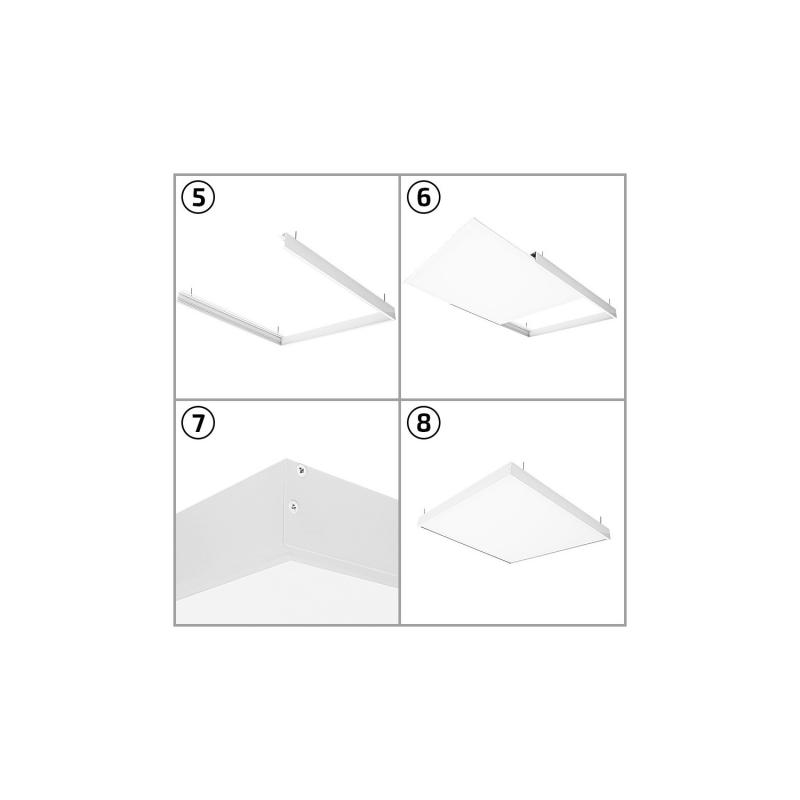 Panel LED 120x60 cm 60W 6000lm High Power BOKE + Kit de Superficie
