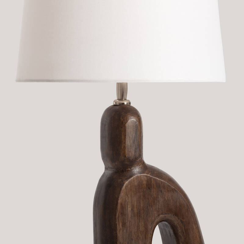 Lámpara de Mesa Madera Hunar III ILUZZIA