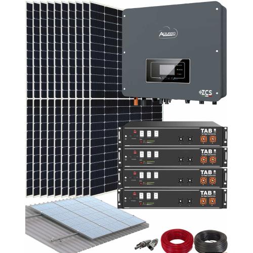 Kit Panel Solar 5000W Azzurro con Baterías de Litio TAB 9,6kWh