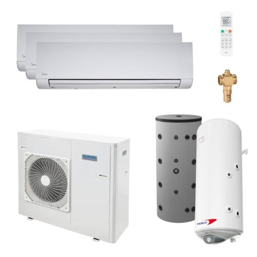 Kit Aerotermia con Fancoils Domusa Dual Clima 19R 19kW R32 para 200m2