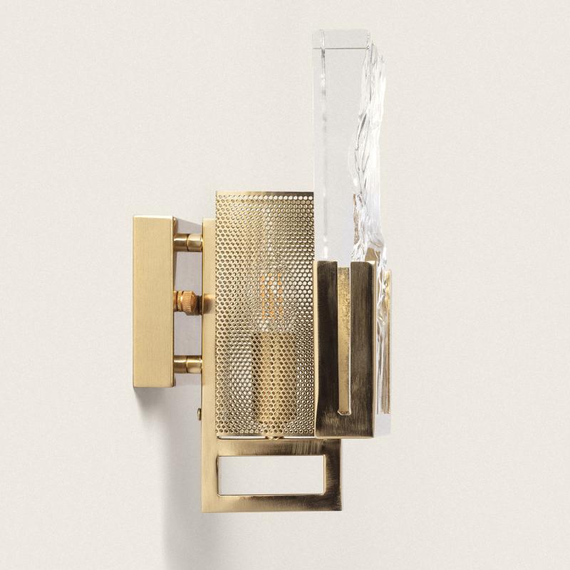 Lámpara de Pared Metal y Cristal Murtha