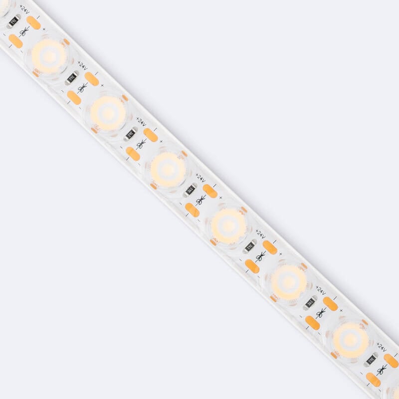 Tira LED 24V WALL WASHER 30º 48 LED/m 5m 19W/m 2000lm/m Ancho 15mm Corte 2cm IP65