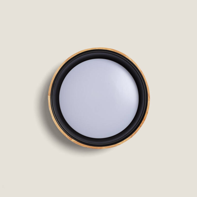Plafón LED 15W Circular Madera Ø370 mm CCT Seleccionable Dari