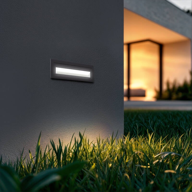Baliza Exterior LED 3W Empotrable Pared Antracita Path