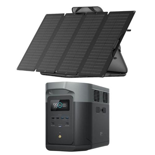 Kit Placa Solar Camper 160 W Ecoflow con Estación de Energía 2400W 2048Wh