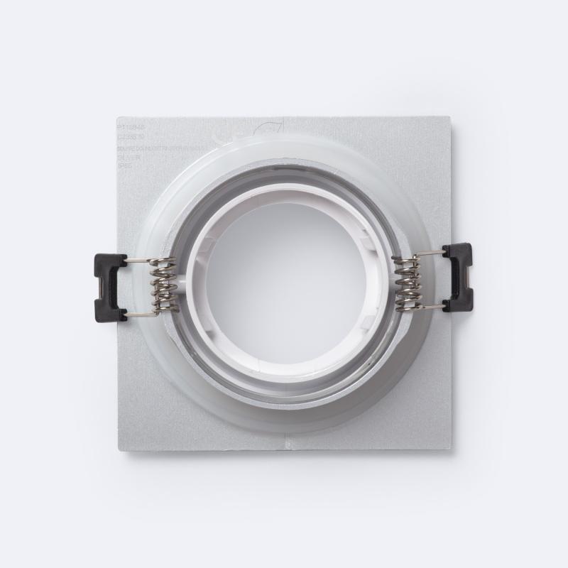Aro Downlight Cuadrado IP65 para Bombilla LED GU10 / GU5.3 Corte Ø75 mm Maxis