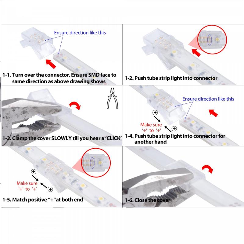Conector de Hipopótamo para Unir Tira LED IP66