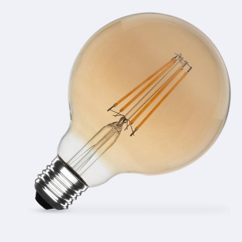 Bombilla Filamento LED E27 8W 750 lm G95 Gold
