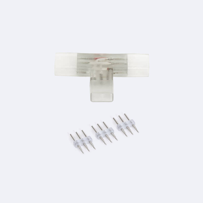 Conector Tipo "T" para Tira LED CCT 220V AC Ancho 14 mm
