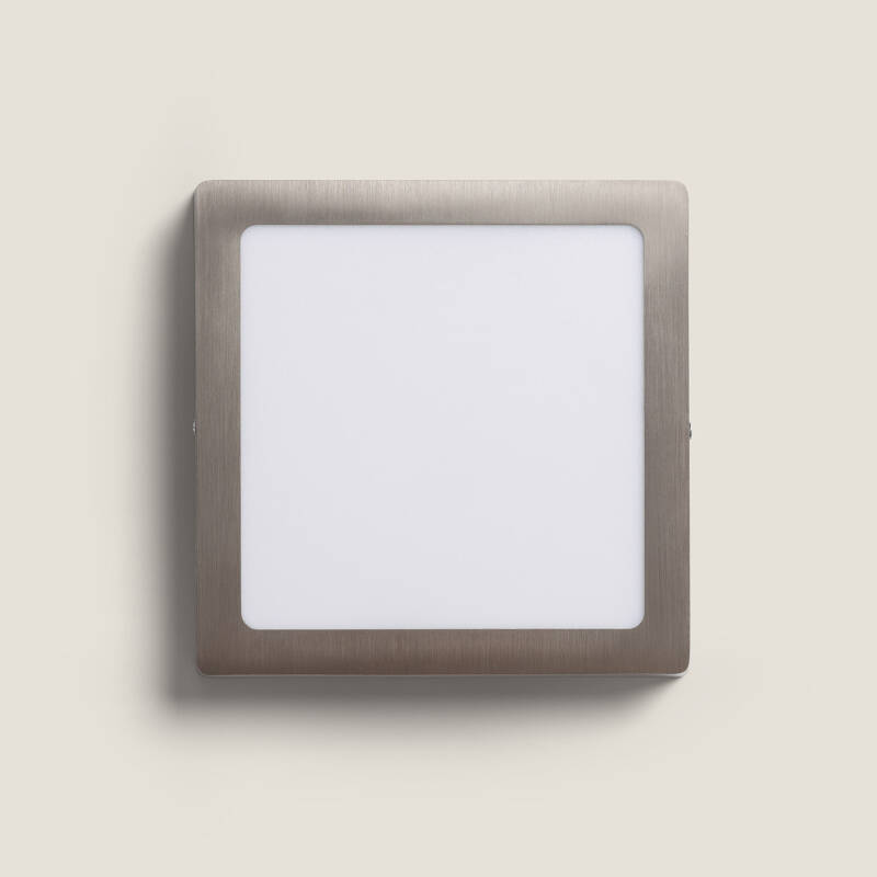 Plafón LED 18W Cuadrado Metal 225x225 mm Silver