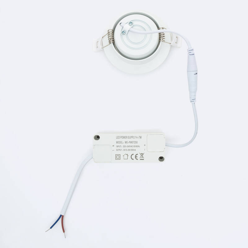 Foco Downlight LED 5W Circular COB CRI90 Slim Corte Ø 75 mm