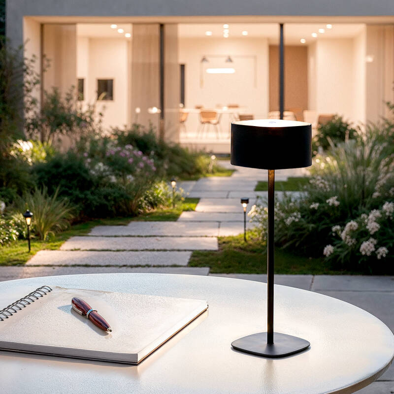 Lámpara de Mesa LED Portátil Exterior con Batería USB Recargable Mounka Square