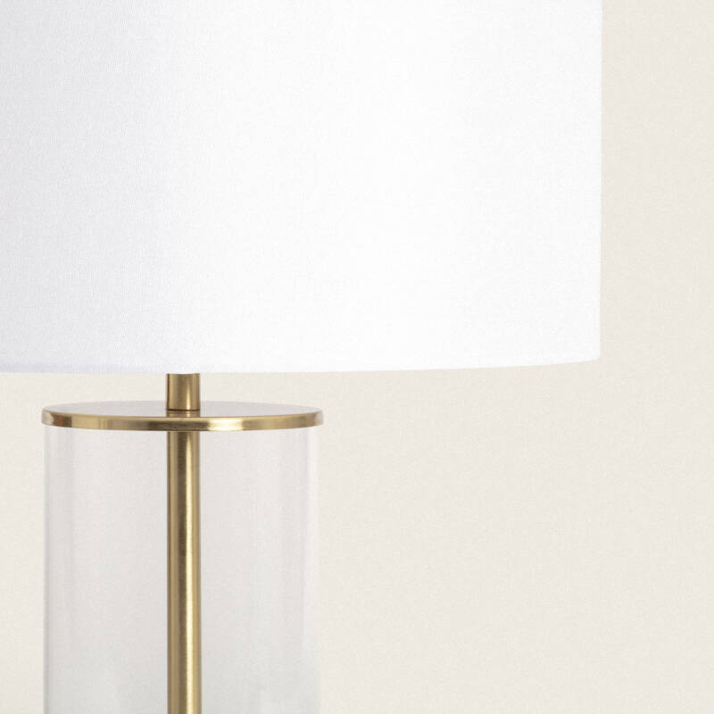 Lámpara de Mesa Metal y Cristal Malta con Interruptor táctil