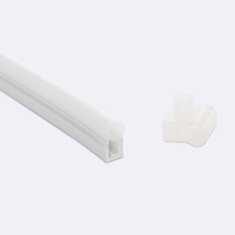 Perfil Neón SFLEX 8x17 Superficie/Empotrable Curva Lateral para Tira LED IP20 hasta 8 mm