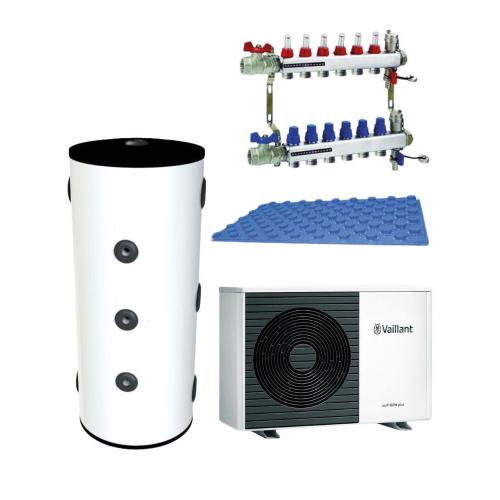 Kit Aerotermia y Suelo Radiante de 150m2 con Vaillant Arotherm Plus de 12kW