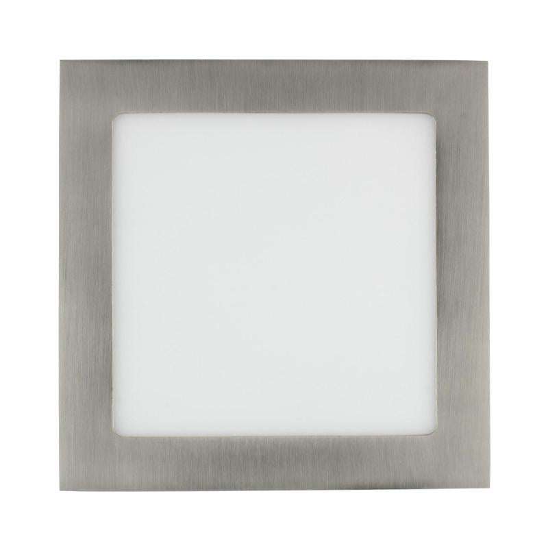 Placa LED 18W Cuadrada SuperSlim Corte 205x205 mm Silver