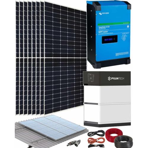 Kit Solar Híbrido Victron 3000W 48V 16000Whdia