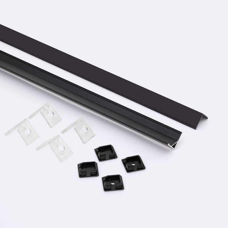 Perfil Aluminio Esquina Triangular 2m para Tira LED hasta 10mm
