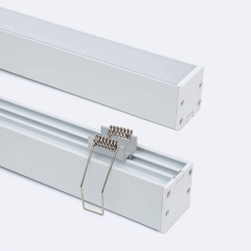 Perfil Aluminio Superficie con anclaje Empotrado mediante clips para Tira LED hasta 24 mm