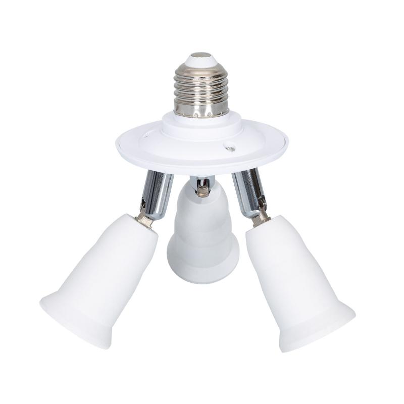 Adaptador para Bombilla 1 E27 a 3 E27
