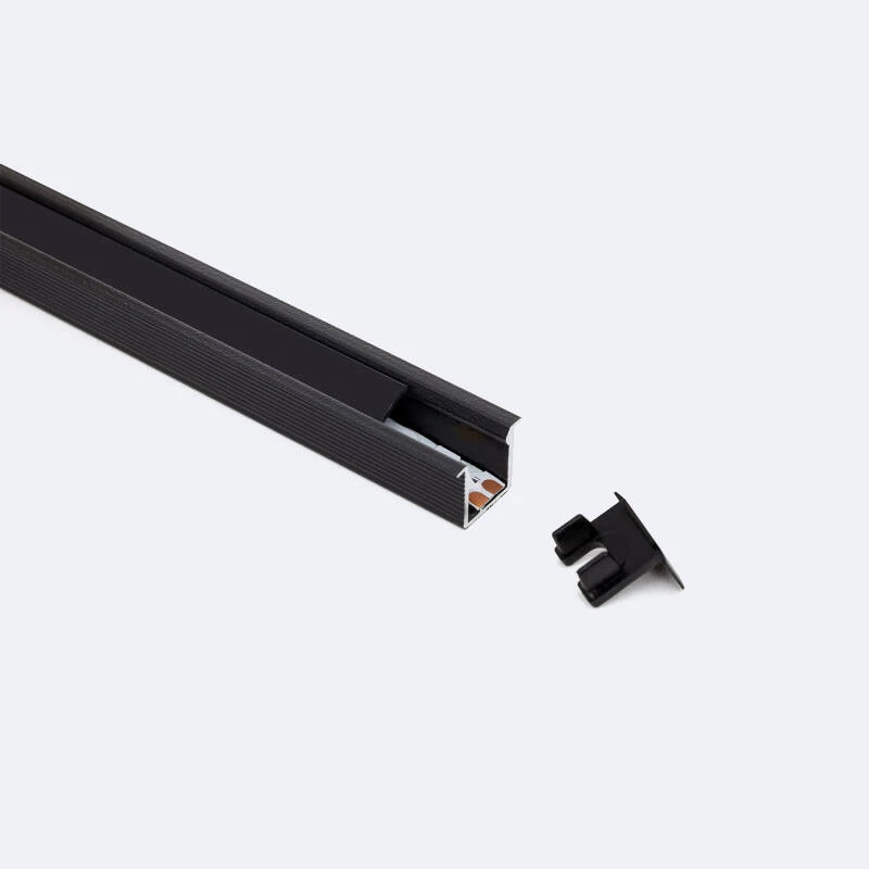Perfil Aluminio Empotrable con inclinación 30º 2m para Tira LED hasta 6 mm