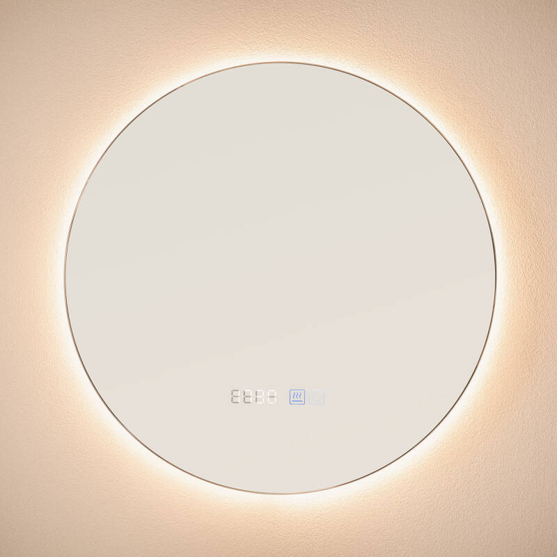 Espejo Baño con Luz LED y Antivaho Ø45 cm Volpe