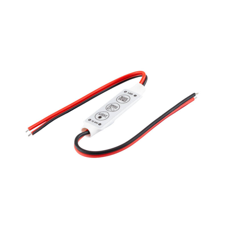Controlador Regulador Mini Tira LED Monocolor 12-24V DC