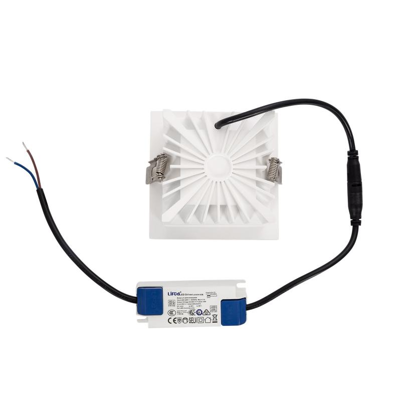 Downlight LED 10W Cuadrado Premium CRI90 LIFUD Corte 100x100 mm