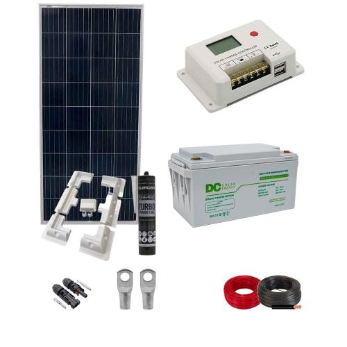 Kit Placa Solar Autocaravana 160W con batería DC Solar