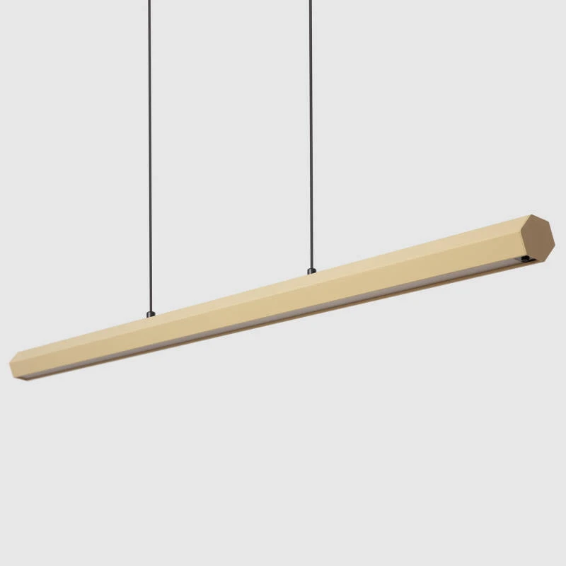 Lámpara Colgante Lineal LED 42W Aluminio Blanco Seleccionable Iluminación Doble Cara Funky Kool