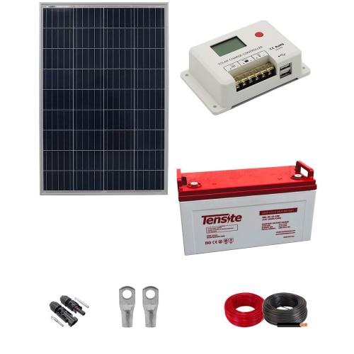 Kit Solar 100W Iluminación con Batería
