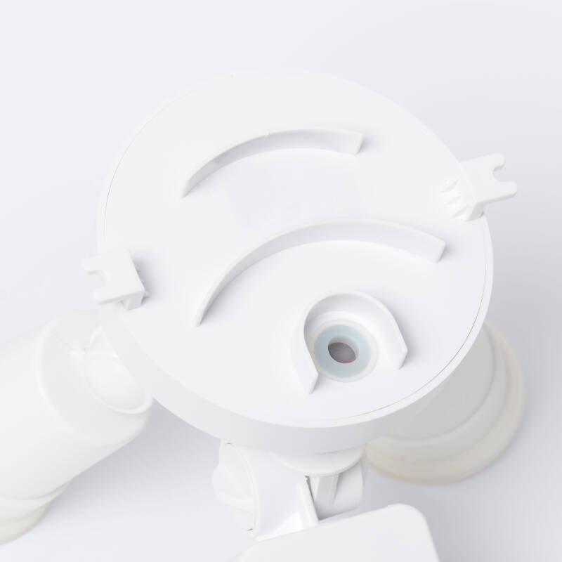 Sensor de Movimiento PIR Crepuscular 180º de Pared Exterior IP44 para Dos Bombillas E27