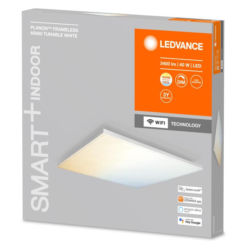Panel LED 40W Cuadrado 60x60 cm Sin Marco Smart+ WiFi LEDVANCE 4058075484436