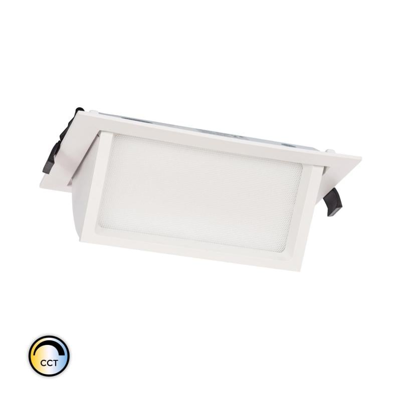 Downlight LED 24W Rectangular Direccionable Chip OSRAM CCT Seleccionable 120 lm/W Corte 210x125 mm