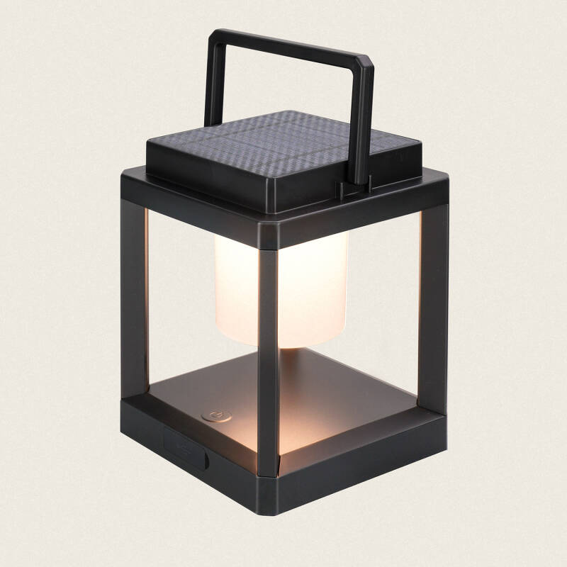 Lámpara de Mesa Solar LED Portátil Aluminio Perlico