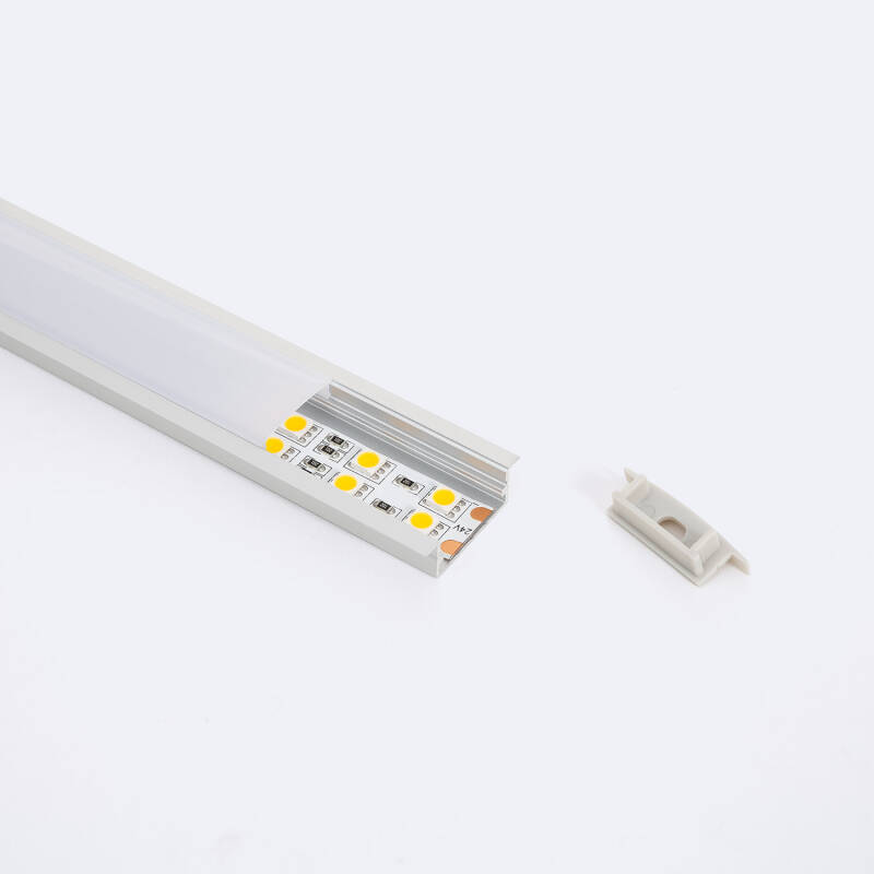 Perfil Aluminio Empotrable para Tira LED hasta 18 mm
