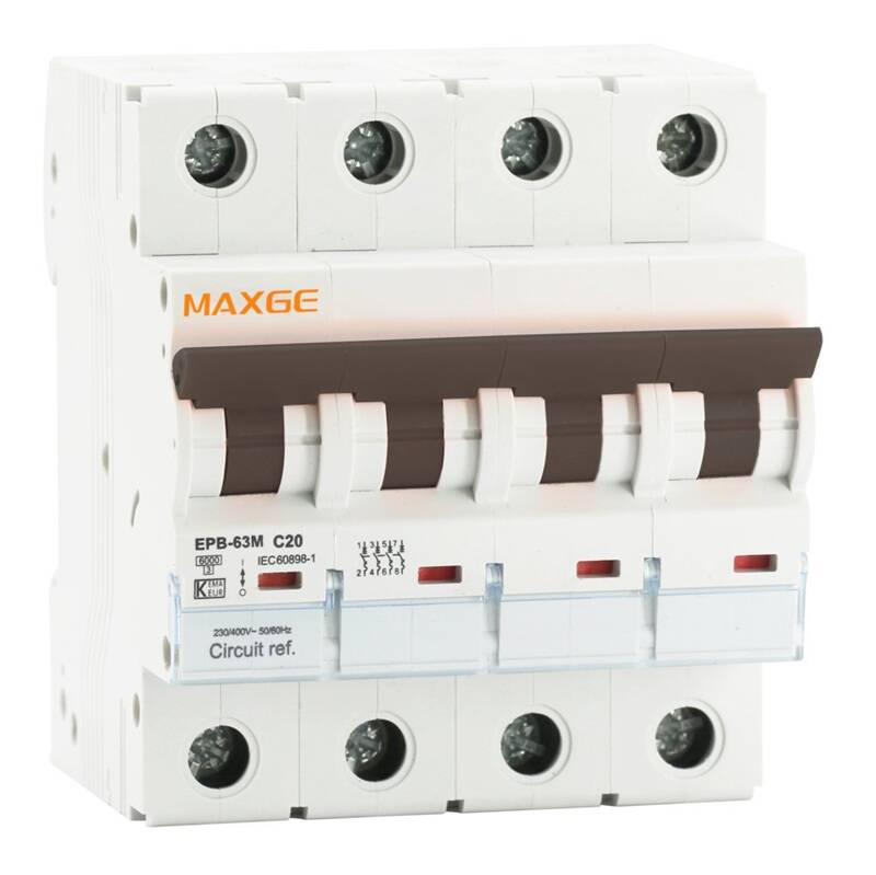 Interruptor magnetotérmico CC Corriente Continua Alpha+ 1000VDC 4 P curva C 6kA MAXGE
