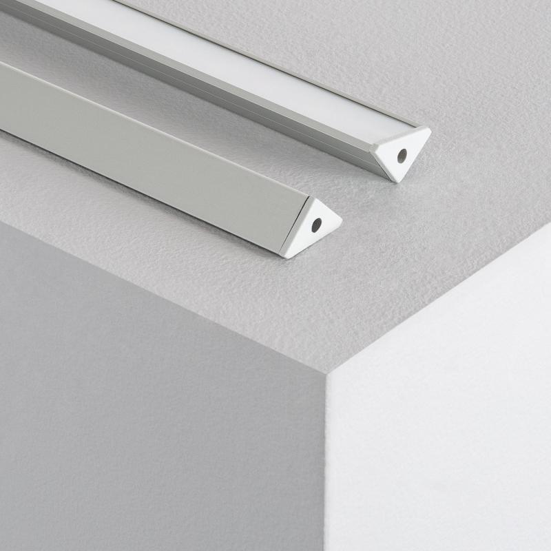 Perfil Aluminio Esquina Dos Posiciones 1m para Tiras LED hasta 8 mm