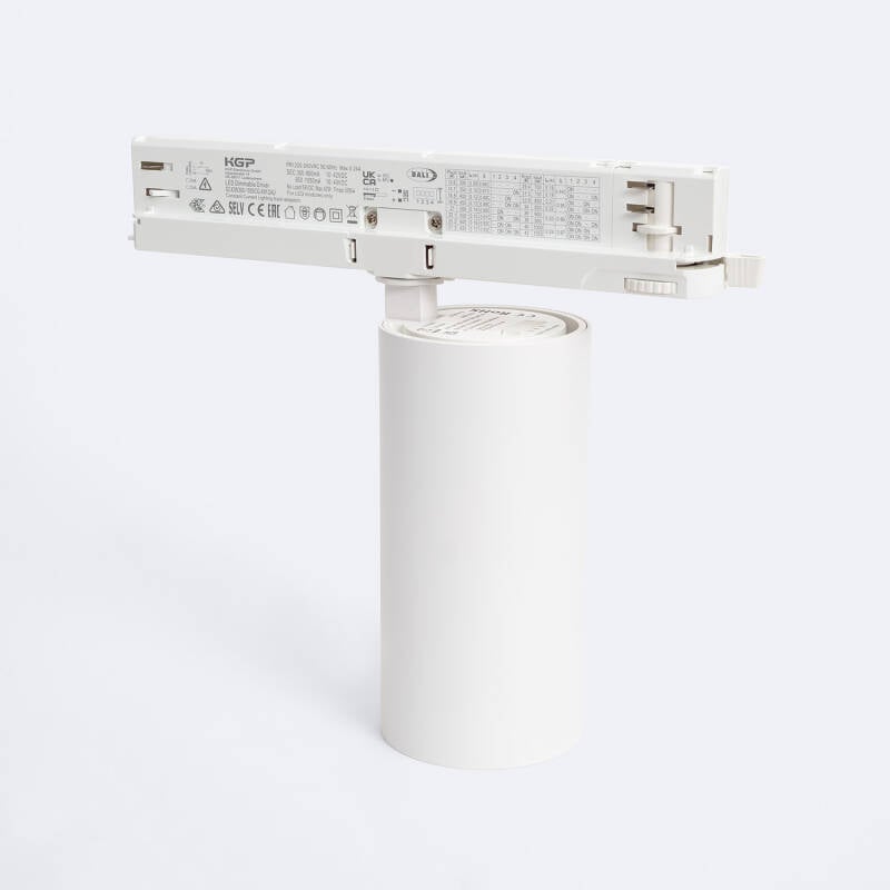 Foco Carril LED Trifásico 30W Fasano Regulable DALI Blanco